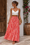 Falda Larga Coral Boho