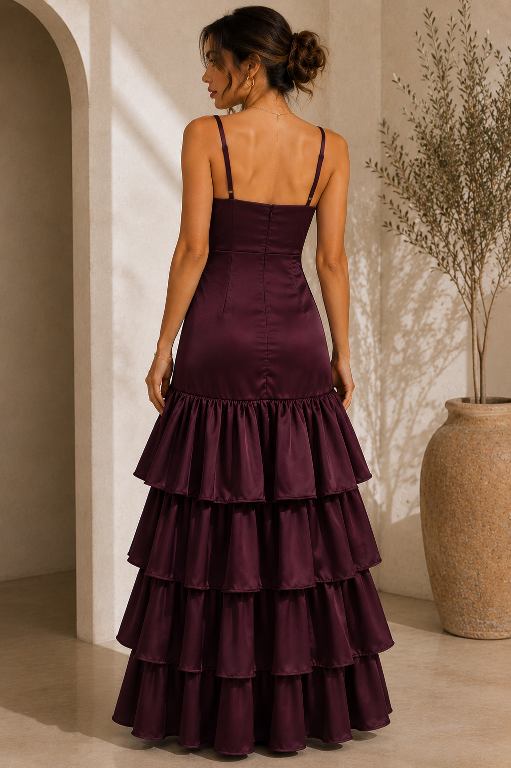Vestido Largo Verona Burdeos
